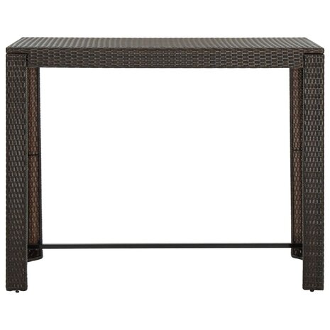 7-delige Tuinbarset met kussens poly rattan bruin 9