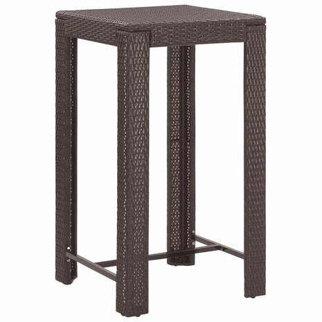 3-delige Tuinbarset met kussens poly rattan bruin 7