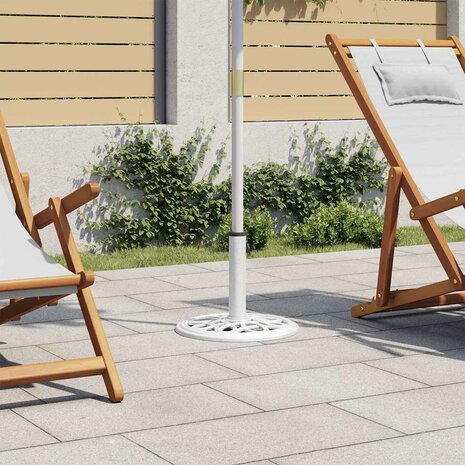 Parasolvoet 40x40x32 cm gietijzer wit 1