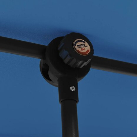 Parasol met aluminium paal 2x1,5 m azuurblauw 8