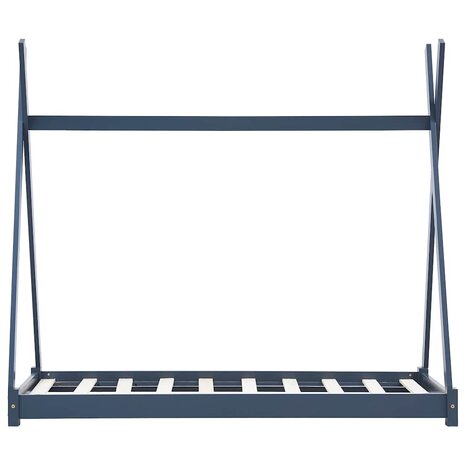 Kinderbedframe massief grenenhout grijs 70x140 cm 3