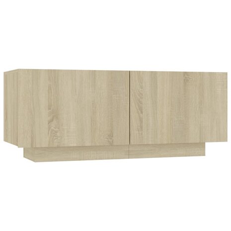Nachtkastje 100x35x40 cm bewerkt hout sonoma eikenkleurig 2