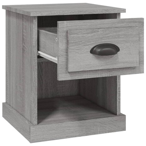 Nachtkastje 39x39x47,5 cm bewerkt hout grijs sonoma eikenkleur 6