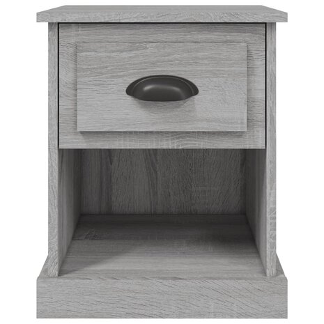 Nachtkastje 39x39x47,5 cm bewerkt hout grijs sonoma eikenkleur 7