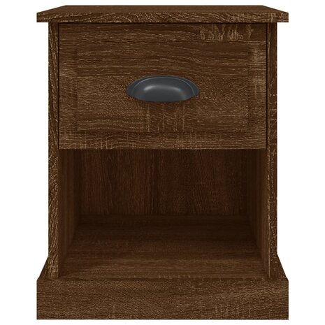 Nachtkastje 39x39x47,5 cm bewerkt hout bruin eikenkleur 7