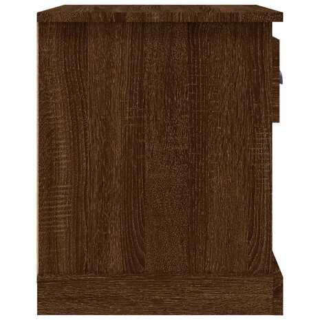 Nachtkastje 39x39x47,5 cm bewerkt hout bruin eikenkleur 8