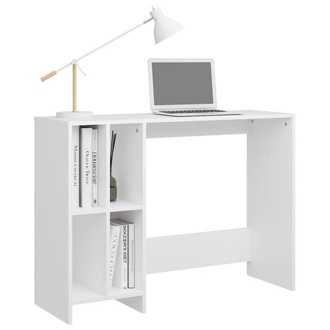 Bureau 102,5x35x75 cm bewerkt hout wit 5