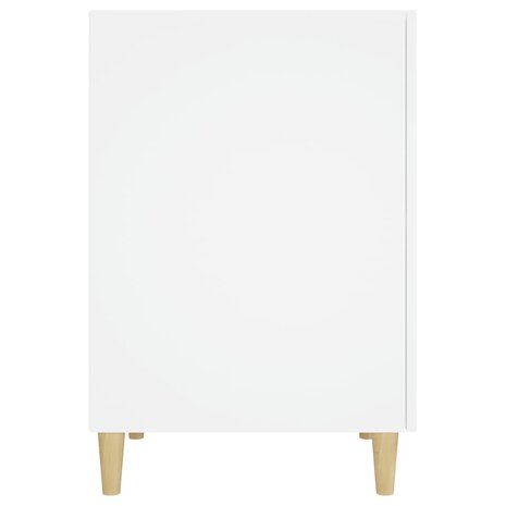 Bureau 140x50x75 cm bewerkt hout wit 8
