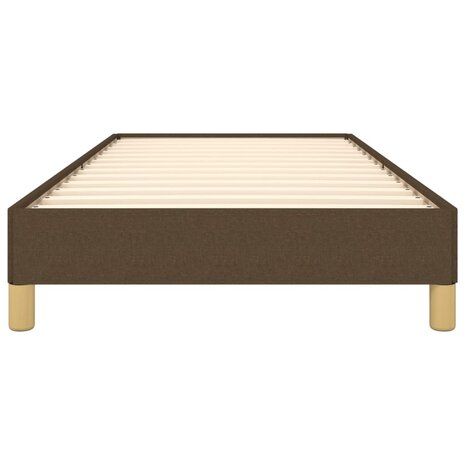 Bedframe zonder matras 100x200 cm stof donkerbruin 5