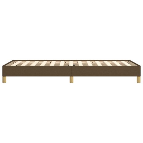 Bedframe zonder matras 100x200 cm stof donkerbruin 6