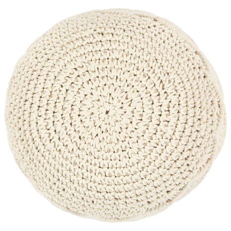 Poef macramé handgemaakt 45x30 cm katoen 2
