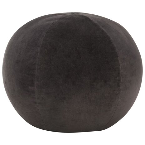 Poef 50x35 cm katoenfluweel antraciet  1