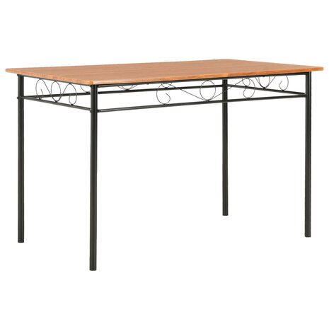 7-delige Eethoek MDF en staal bruin 2