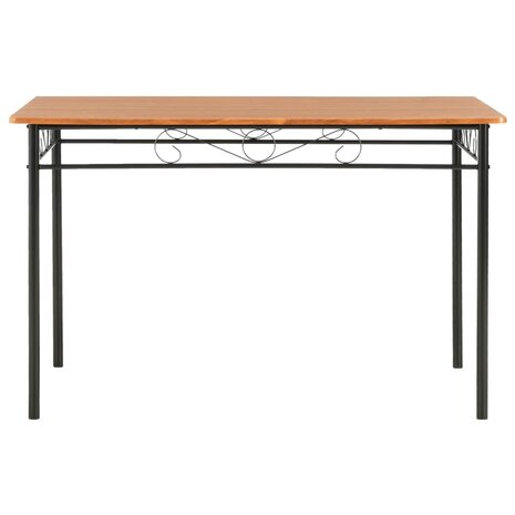7-delige Eethoek MDF en staal bruin 3