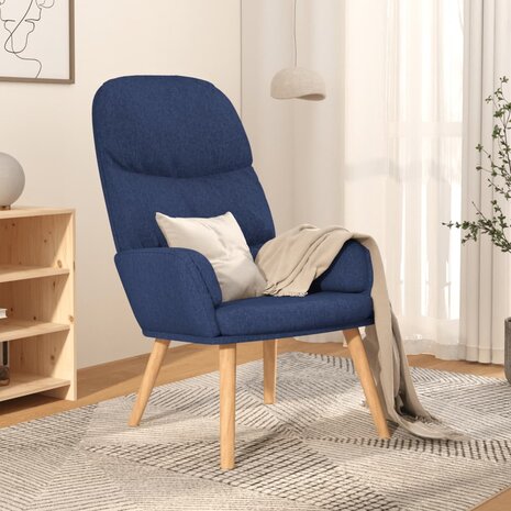 Relaxstoel stof blauw 1