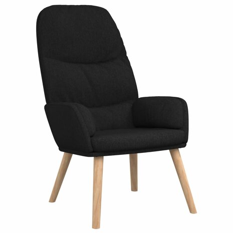 Relaxstoel stof zwart 2
