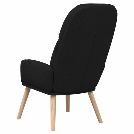 Relaxstoel stof zwart 5