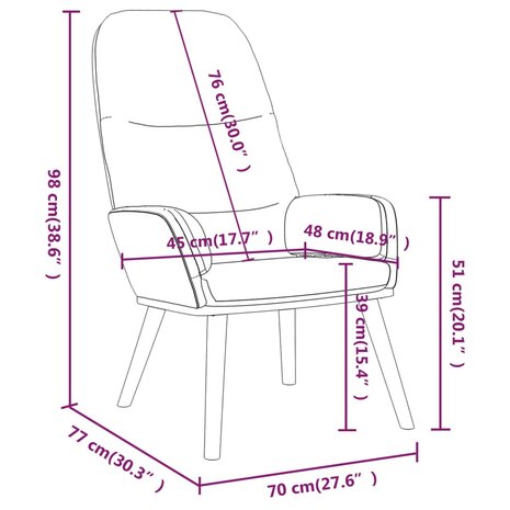 Relaxstoel stof zwart 8