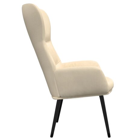 Relaxstoel stof crèmekleurig 4