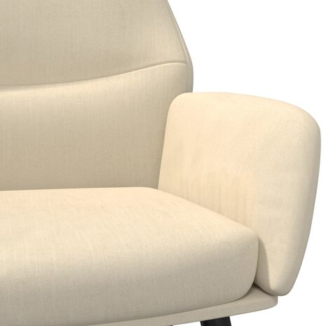 Relaxstoel stof crèmekleurig 6
