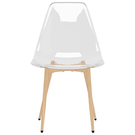 Eetkamerstoelen 4 st PET transparant 4