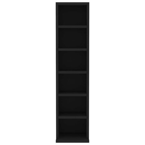 Cd-kast 21x20x88 cm bewerkt hout zwart 4