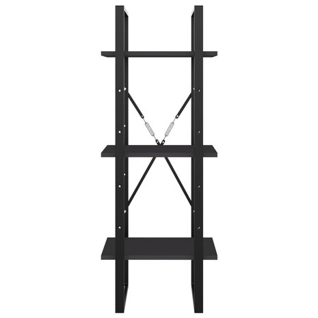 Boekenkast met 3 schappen 40x30x105 cm bewerkt hout grijs 3