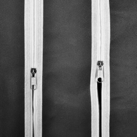 Kledingkast met vakken en stangen 45x150x176 cm stof zwart   6
