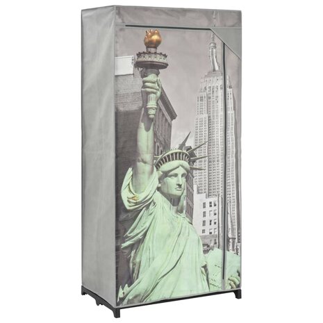 Kledingkast New York 75x45x160 cm stof 1