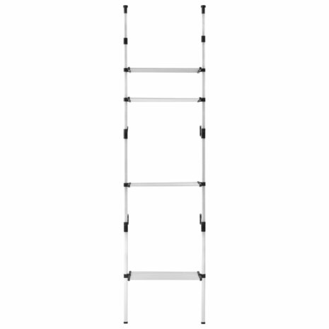 Kledingkastsysteem met schappen telescopisch aluminium 5