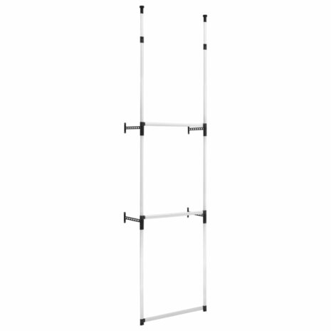 Kledingkastsysteem met stangen telescopisch aluminium 2