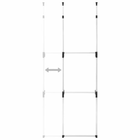 Kledingkastsysteem met stangen telescopisch aluminium 6