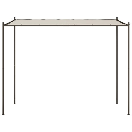 Prieel 3x3 m 180 g/m² stof en staal wit 3