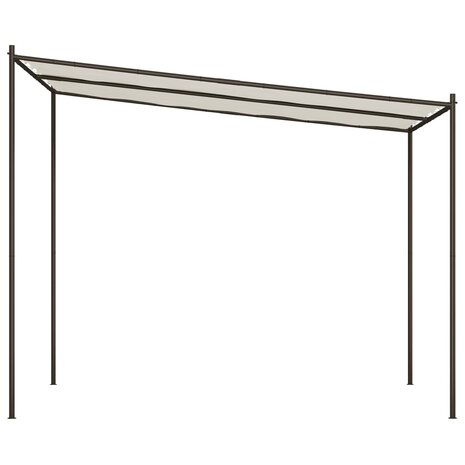 Prieel 3x3 m 180 g/m² stof en staal wit 4