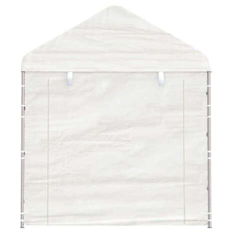 Prieel met dak 2,28x2,23x2,69 m polyetheen wit 3