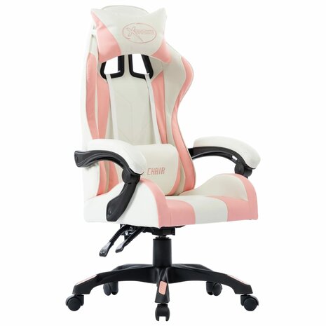 Racestoel kunstleer roze 1