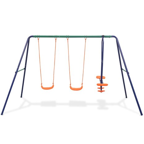 Schommelset met 4 zitjes oranje 2