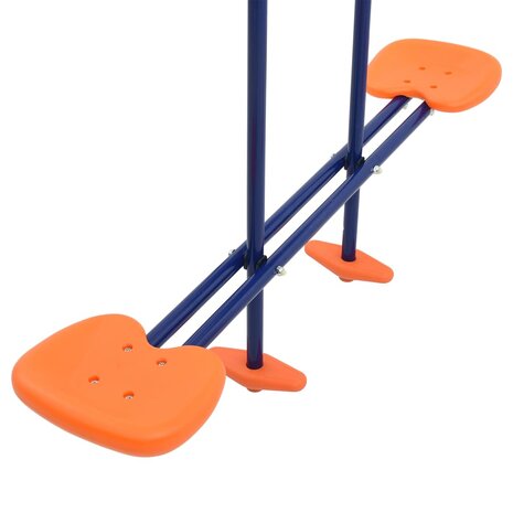 Schommelset met turnringen en 4 zitjes staal 6
