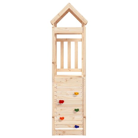 Speeltoren met rotswand 53x110x214 cm massief grenenhout 3
