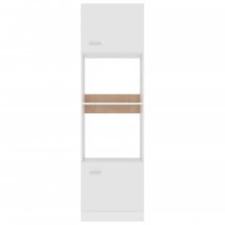 Magnetronkast 60x57x207 cm bewerkt hout wit 5
