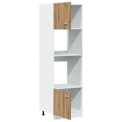 Magnetronkast 60x57x207 cm bewerkt hout ambachtelijk eiken 4