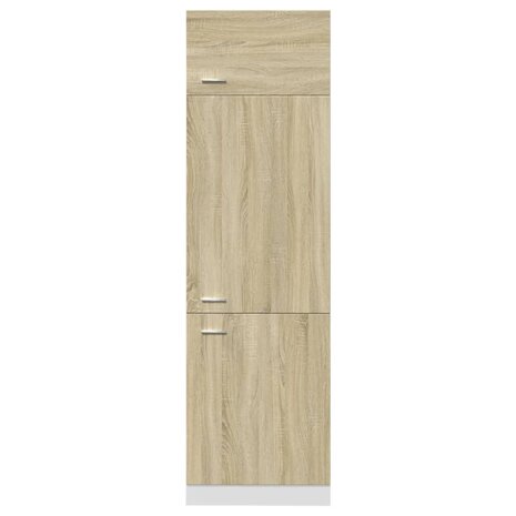Koelkastkast 60x57x207 cm spaanplaat sonoma eikenkleurig 5