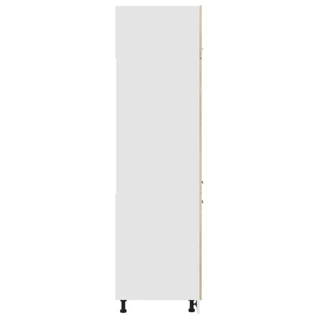 Koelkastkast 60x57x207 cm spaanplaat sonoma eikenkleurig 7