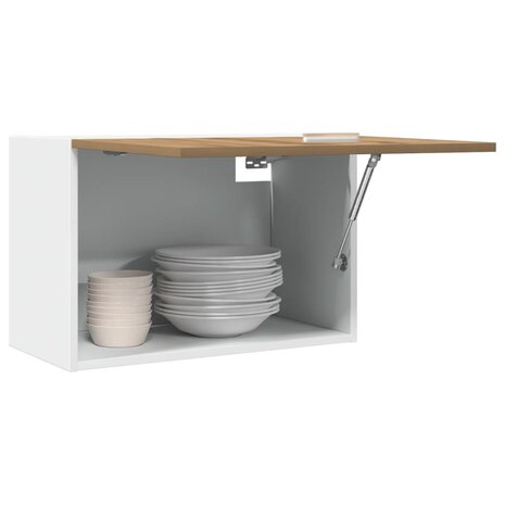 Hangkast 60x31x40 cm bewerkt hout artisanaal eikenkleur 1