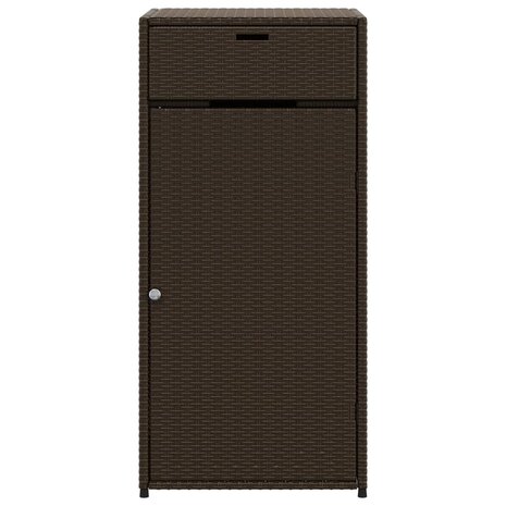 Tuinkast 55x55x111 cm poly rattan bruin 7