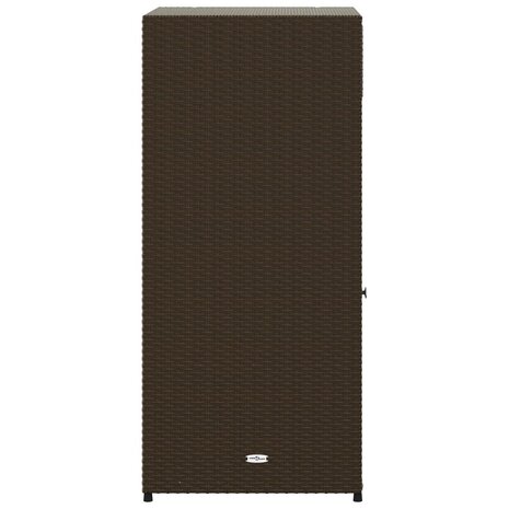 Tuinkast 55x55x111 cm poly rattan bruin 8