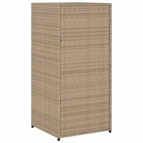 Tuinkast 55x55x111 cm poly rattan beige 9
