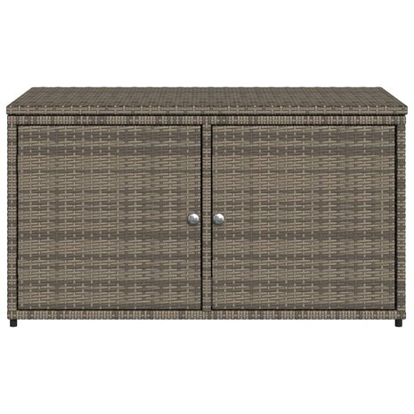 Tuinkast 110x55x60,5 cm poly rattan grijs 6