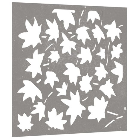 Wanddecoratie tuin esdoornbladontwerp 55x55 cm cortenstaal 3