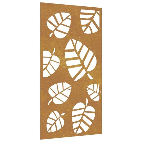 Wanddecoratie tuin bladontwerp 105x55 cm cortenstaal 2